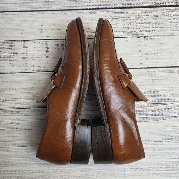 Vintage Florsheim Imperial‎ Brown Leather Horse Bit Style Tassel Loafers 10.5 B main image 6